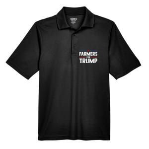 Farmers For Trump 2024 American Election Pro Trump Farmers Men's Origin Performance Pique Polo