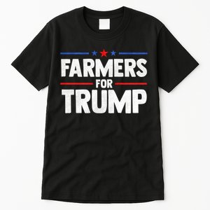 Farmers For Trump 2024 American Election Pro Trump Farmers Tall T-Shirt