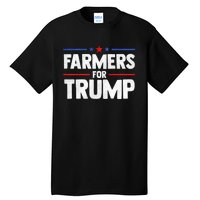 Farmers For Trump 2024 American Election Pro Trump Farmers Tall T-Shirt