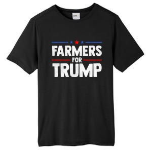 Farmers For Trump 2024 American Election Pro Trump Farmers Tall Fusion ChromaSoft Performance T-Shirt