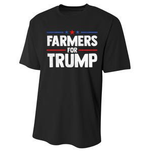 Farmers For Trump 2024 American Election Pro Trump Farmers Performance Sprint T-Shirt