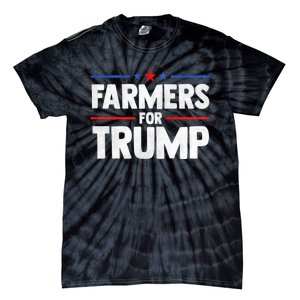 Farmers For Trump 2024 American Election Pro Trump Farmers Tie-Dye T-Shirt