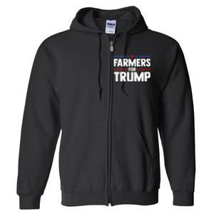 Farmers For Trump 2024 American Election Pro Trump Farmers Full Zip Hoodie