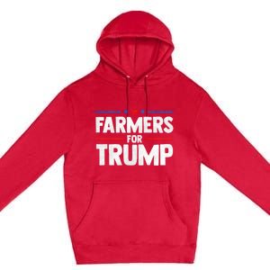 Farmers For Trump 2024 American Election Pro Trump Farmers Premium Pullover Hoodie