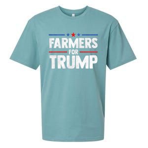 Farmers For Trump 2024 American Election Pro Trump Farmers Sueded Cloud Jersey T-Shirt