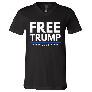 freetrump Free Trump Trump is innocent Free Trump 2024 V-Neck T-Shirt