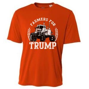 Farmers For Trump 2024 Election Farming Farmer Usa Funny Gift Cooling Performance Crew T-Shirt