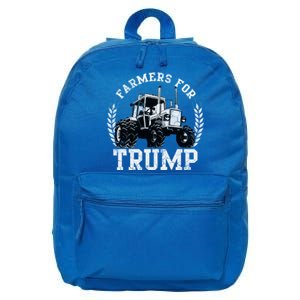 Farmers For Trump 2024 Election Farming Farmer Usa Funny Gift 16 in Basic Backpack