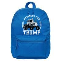 Farmers For Trump 2024 Election Farming Farmer Usa Funny Gift 16 in Basic Backpack