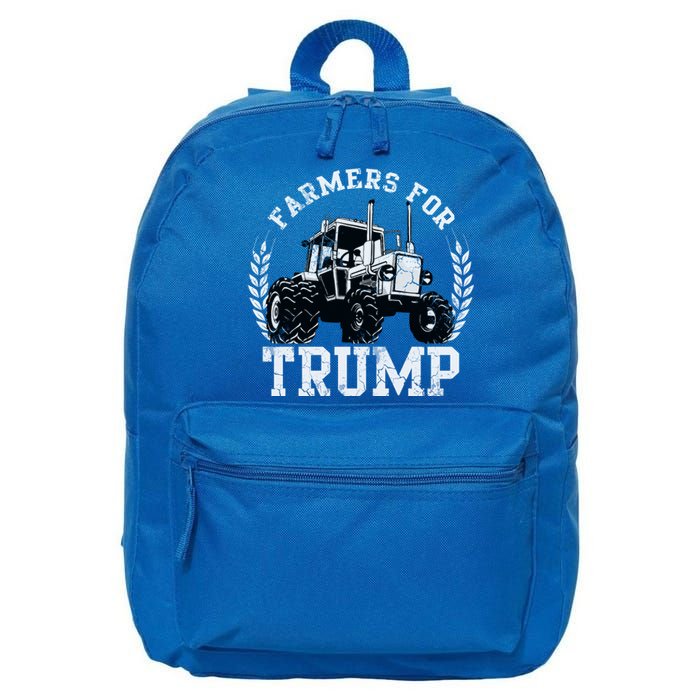 Farmers For Trump 2024 Election Farming Farmer Usa Funny Gift 16 in Basic Backpack