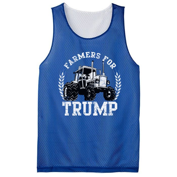 Farmers For Trump 2024 Election Farming Farmer Usa Funny Gift Mesh Reversible Basketball Jersey Tank