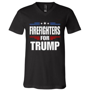 Firefighters For Trump V-Neck T-Shirt