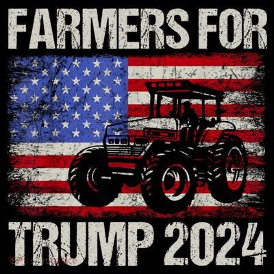 Farmers For Trump 2024 American Election Pro Trump Farmers T-Shirt