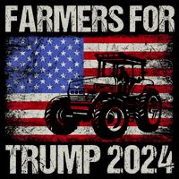 Farmers For Trump 2024 American Election Pro Trump Farmers Women's V-Neck T-Shirt