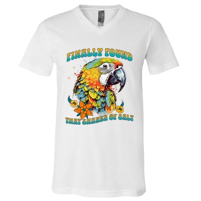 Finally Found That Shaker Of Salt Parrot Head V-Neck T-Shirt