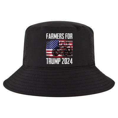 Farmers For Trump 2024 Proud Farm Truck Patriotic Election Cool Comfort Performance Bucket Hat