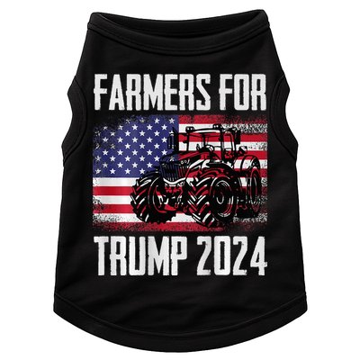Farmers For Trump 2024 Proud Farm Truck Patriotic Election Doggie Tank