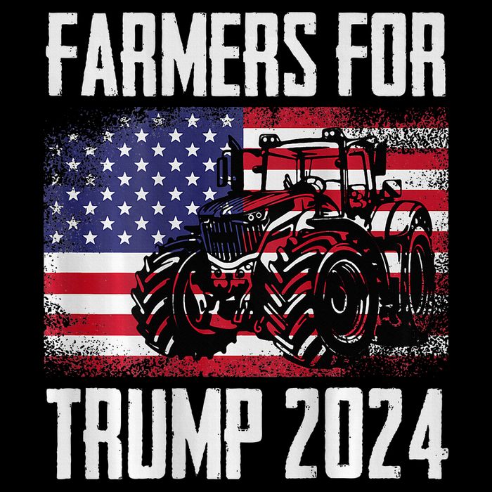 Farmers For Trump 2024 Proud Farm Truck Patriotic Election V-Neck T-Shirt