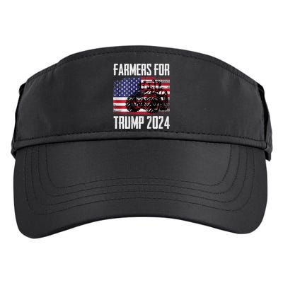 Farmers For Trump 2024 Proud Farm Truck Patriotic Election Adult Drive Performance Visor