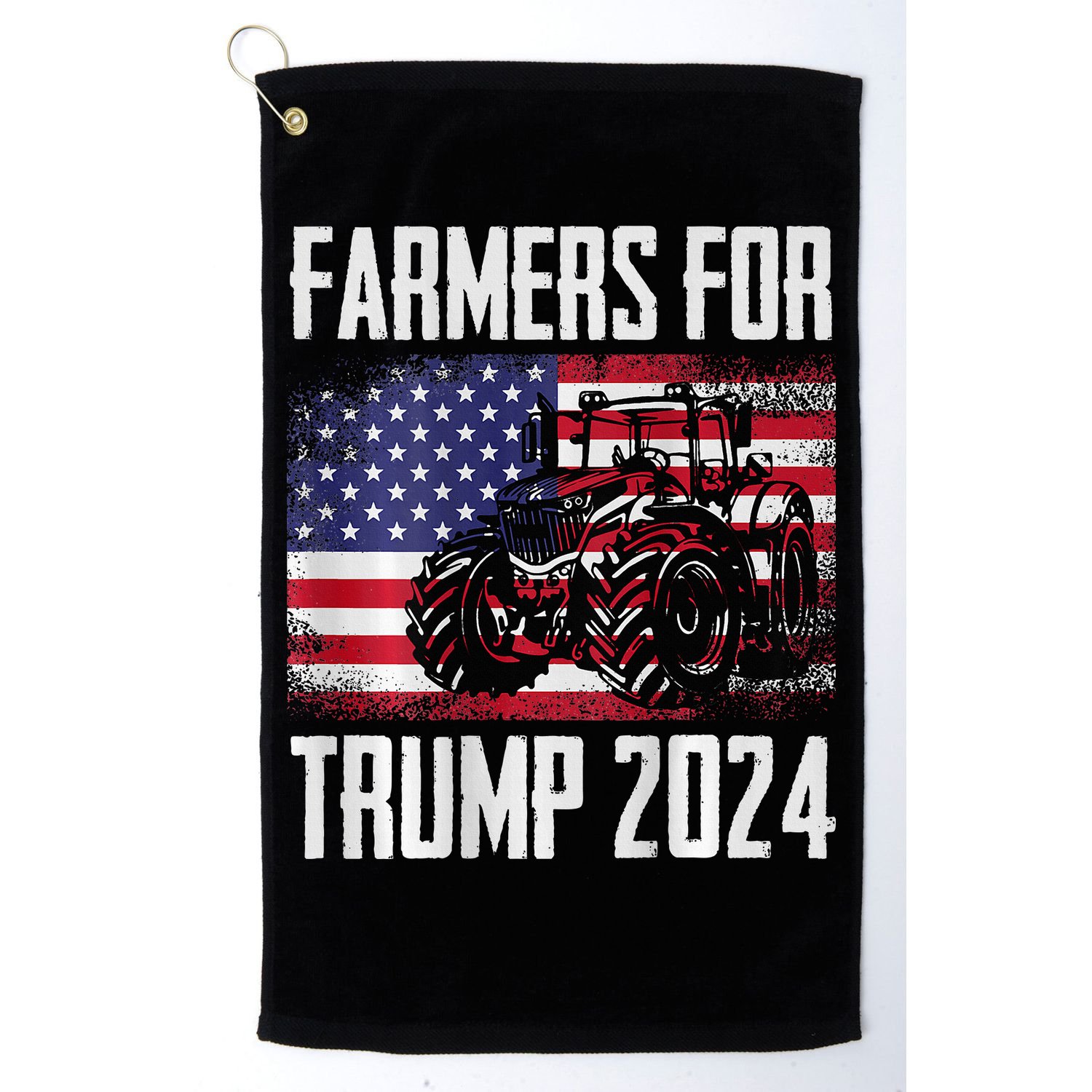 Farmers For Trump 2024 Proud Farm Truck Patriotic Election Golf Towel