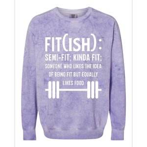 Fit Definition Funny Fitness Colorblast Crewneck Sweatshirt