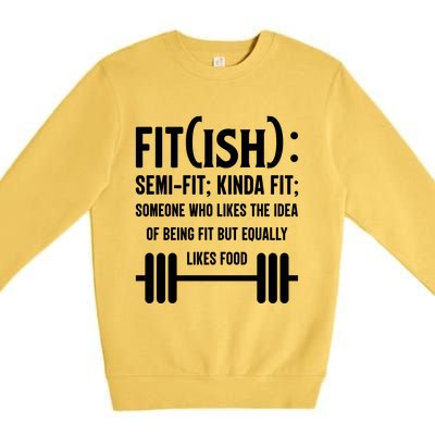 Fit Definition Funny Fitness Premium Crewneck Sweatshirt