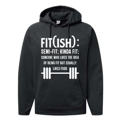 Fit Definition Funny Fitness Performance Fleece Hoodie