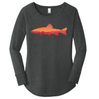 Fly Fishing Trout Fishing Tee Fishing Lover Women's Perfect Tri Tunic Long Sleeve Shirt