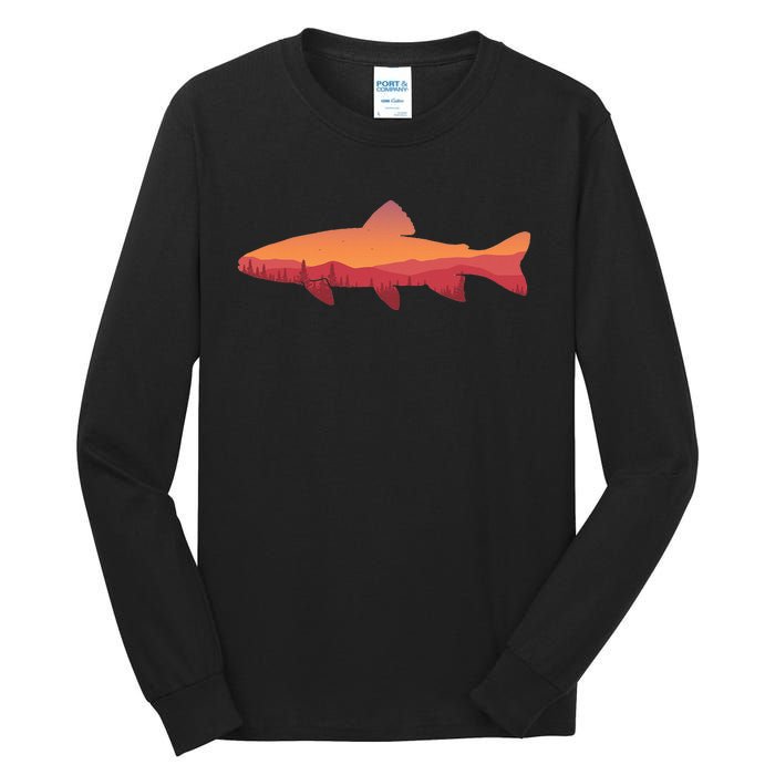 Fly Fishing Trout Fishing Tee Fishing Lover Tall Long Sleeve T-Shirt