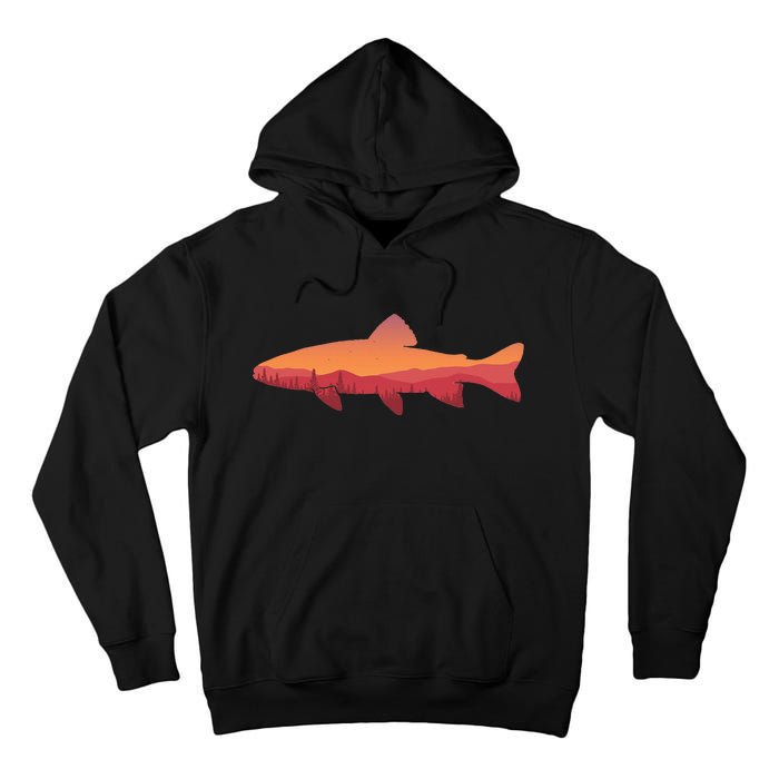 Fly Fishing Trout Fishing Tee Fishing Lover Tall Hoodie