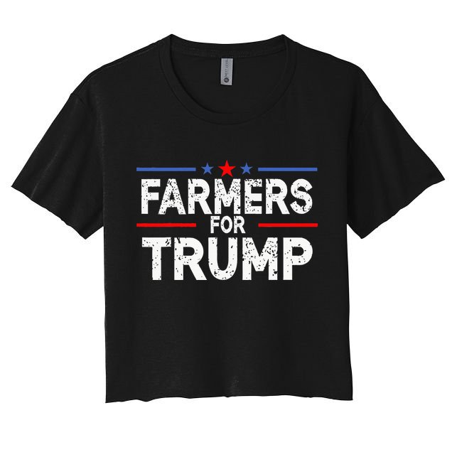 Farmers for Trump 2024 American Election Pro Trump Farmers Crop Top