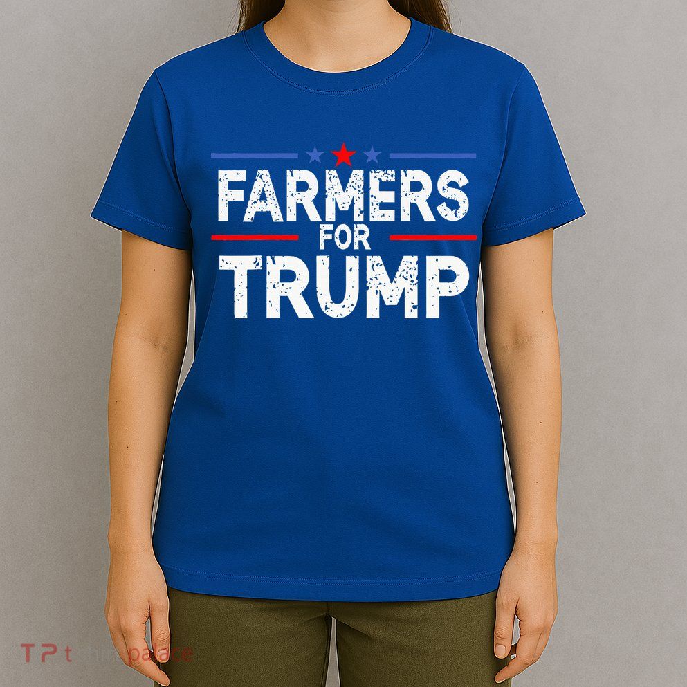 Farmers for Trump 2024 American Election Pro Trump Farmers T-Shirt