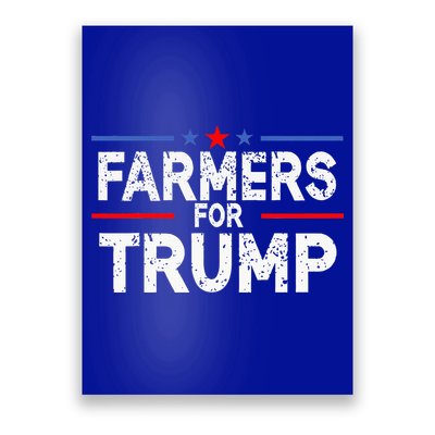 Farmers for Trump 2024 American Election Pro Trump Farmers Poster