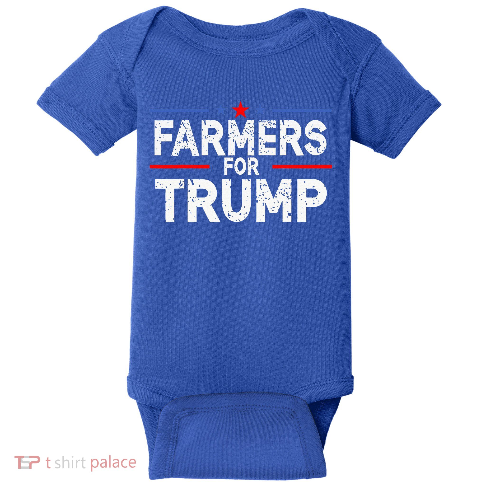 Farmers for Trump 2024 American Election Pro Trump Farmers Baby Bodysuit