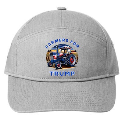 Farmers For Trump Maga 2024 7-Panel Snapback Hat