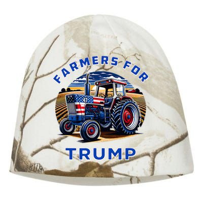 Farmers For Trump Maga 2024 Kati - Camo Knit Beanie