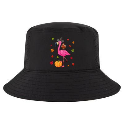 Funny Flamingo Turkey Thanksgiving Pumpkin Cool Comfort Performance Bucket Hat