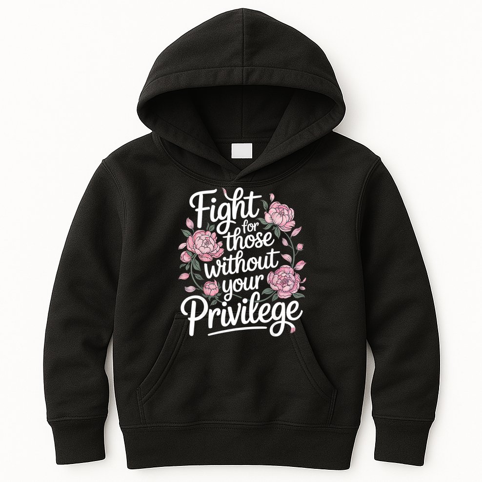 Fight For Those Without Your Privilege ' Women Resist Floral  Kids Hoodie