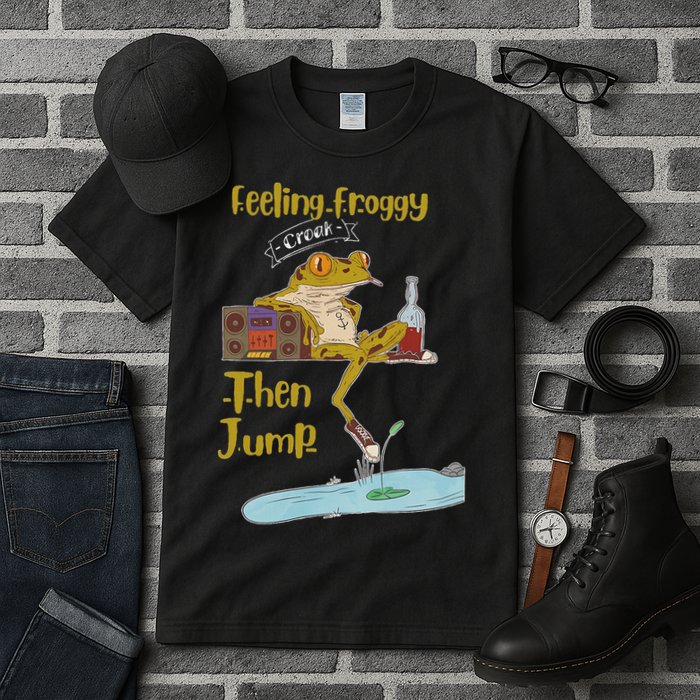 Feeling Froggy Then Jump Frog Apparel Tall T-Shirt