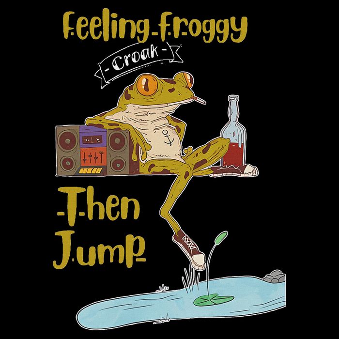 Feeling Froggy Then Jump Frog Apparel Flat Bill Trucker Hat