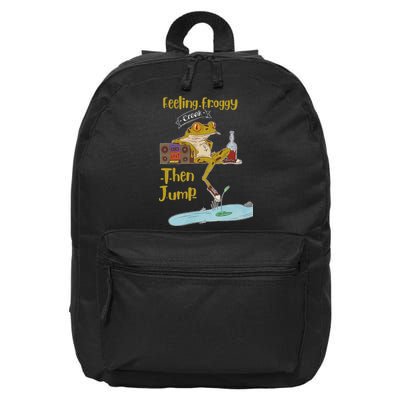 Feeling Froggy Then Jump Frog Apparel 16 in Basic Backpack