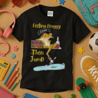 Feeling Froggy Then Jump Frog Apparel Kids T-Shirt