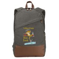 Feeling Froggy Then Jump Frog Apparel Cotton Canvas Backpack