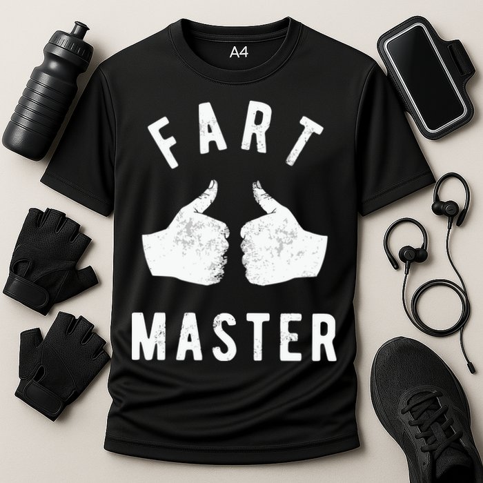 Funny Fart Thumbs Up Toilet Humor Cooling Performance Crew T-Shirt