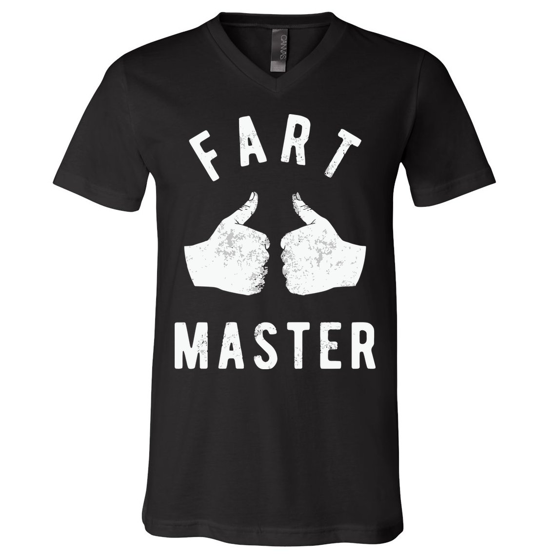 Funny Fart Thumbs Up Toilet Humor V-Neck T-Shirt
