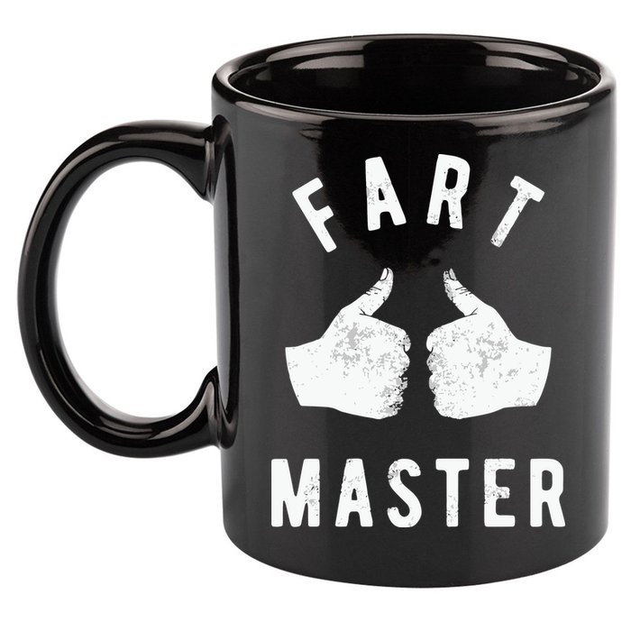 Funny Fart Thumbs Up Toilet Humor 11oz C Handle Ceramic Mug