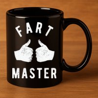 Funny Fart Thumbs Up Toilet Humor 11oz C Handle Ceramic Mug