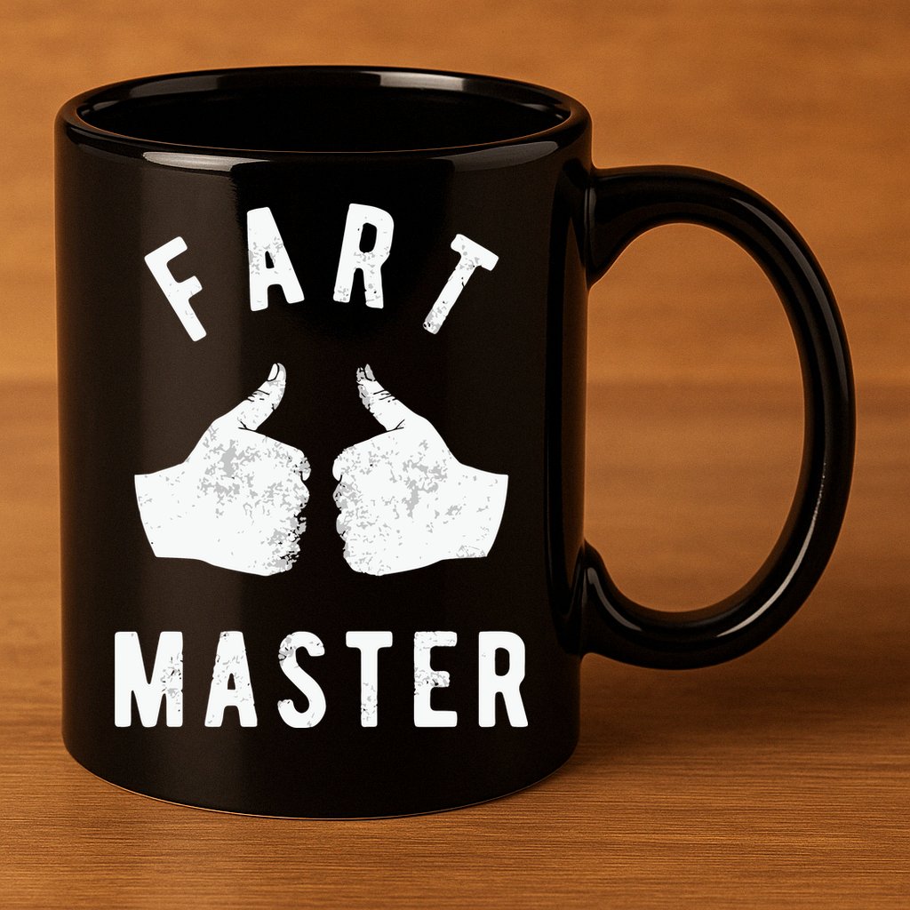 Funny Fart Thumbs Up Toilet Humor 11oz C Handle Ceramic Mug