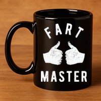 Funny Fart Thumbs Up Toilet Humor 11oz C Handle Ceramic Mug