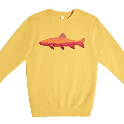 Fly Fishing , Trout Fishing Tee, Fishing Lover Premium Crewneck Sweatshirt